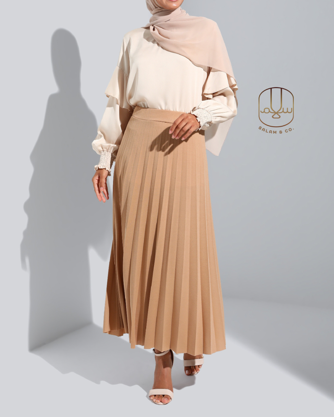Pleated Maxi Skirt