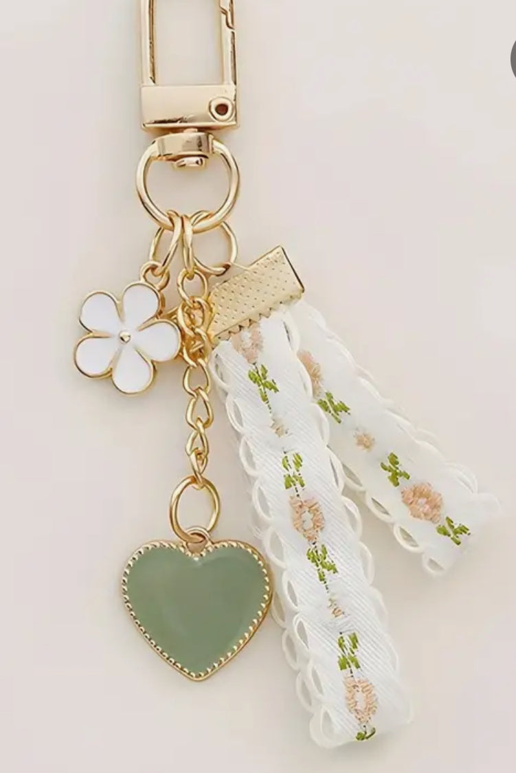 Pink Daisy Keychain