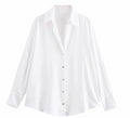 The Noor Satin Button-Up Blouse