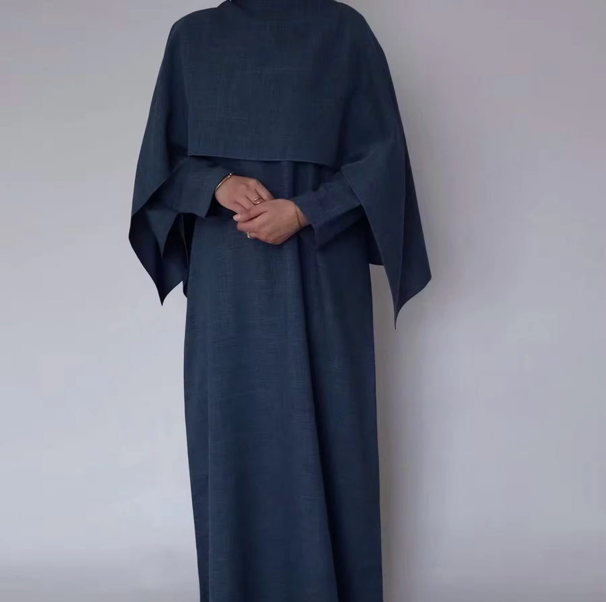 Cape Linen Abaya Set - Salam Fashion