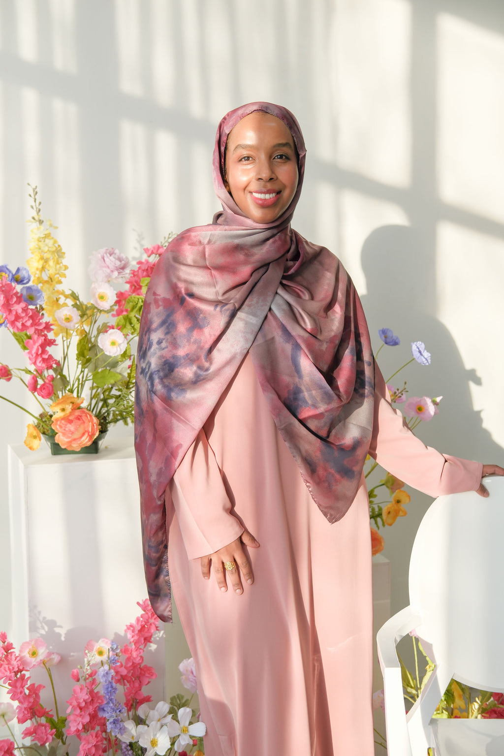 Classic Closed Abaya - Rose Pink - Salam Fashion