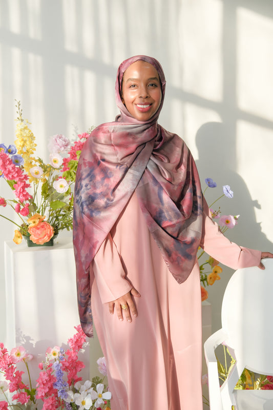Classic Closed Abaya - Rose Pink - Salam Fashion