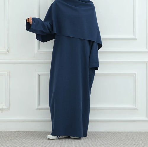 Cape Linen Abaya Set - Salam Fashion