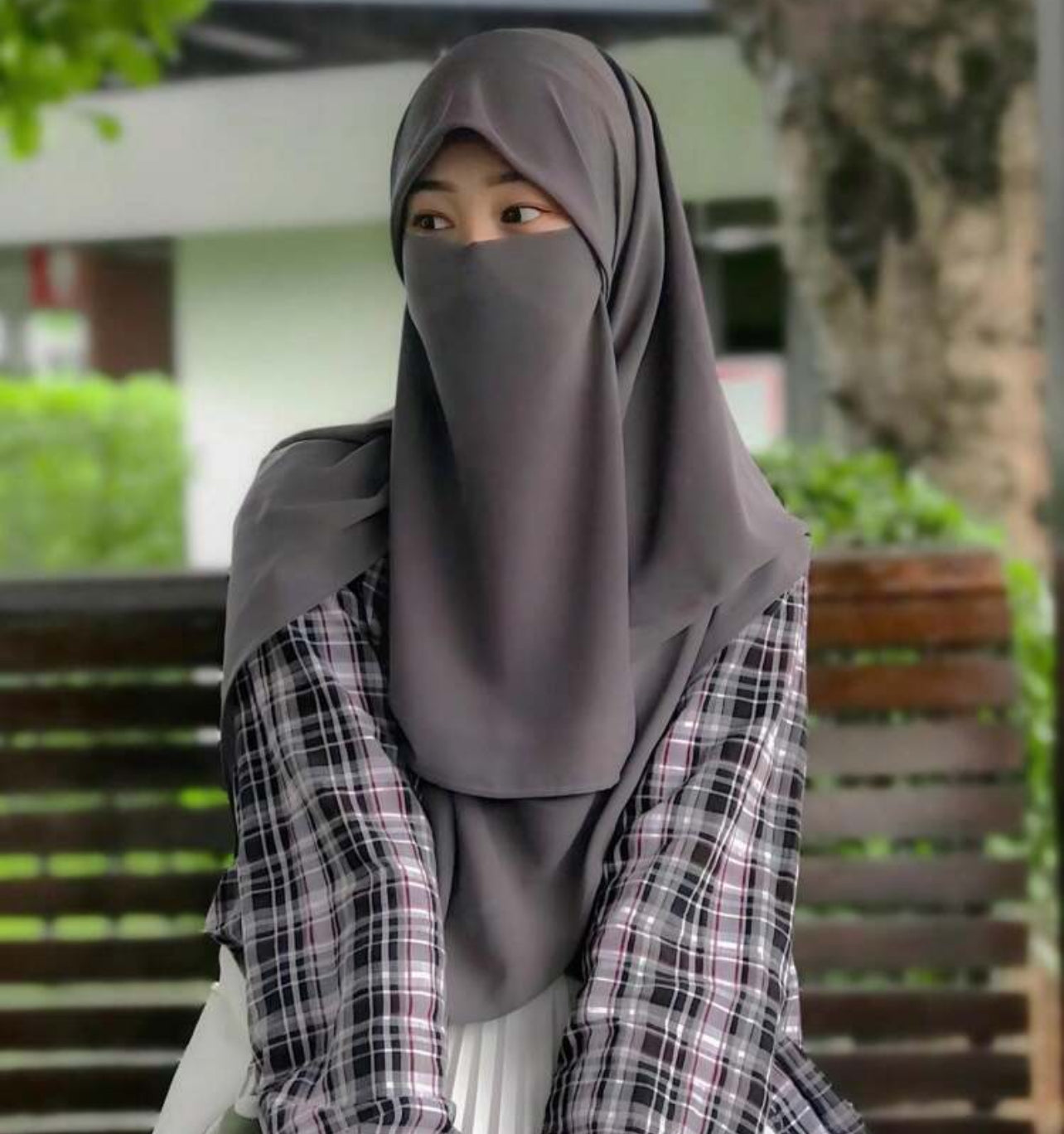 SINGLE HALF NIQAB - lightweight breathable