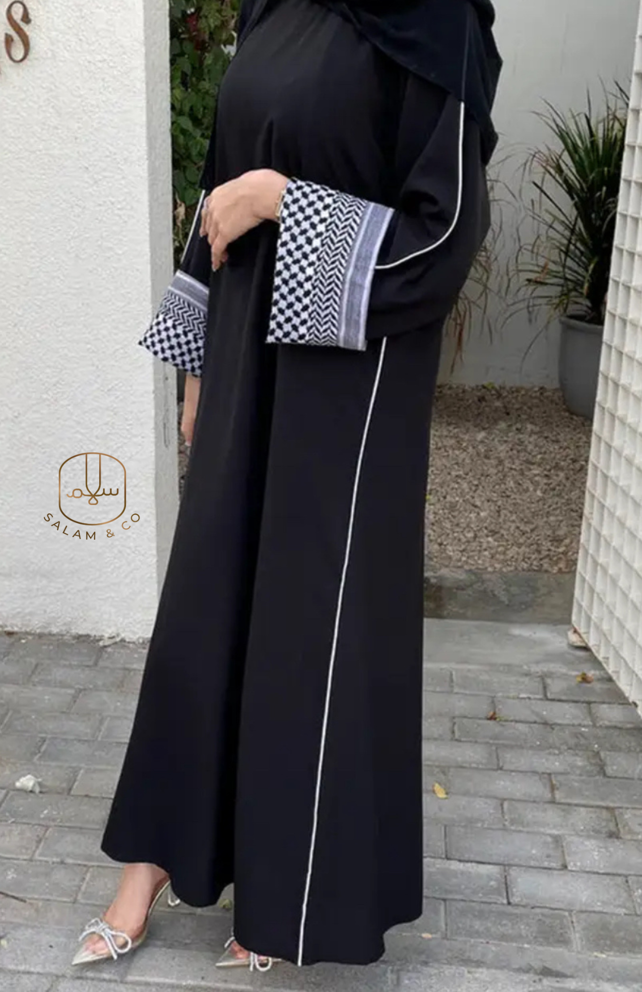 Keffiyeh Linen Abaya