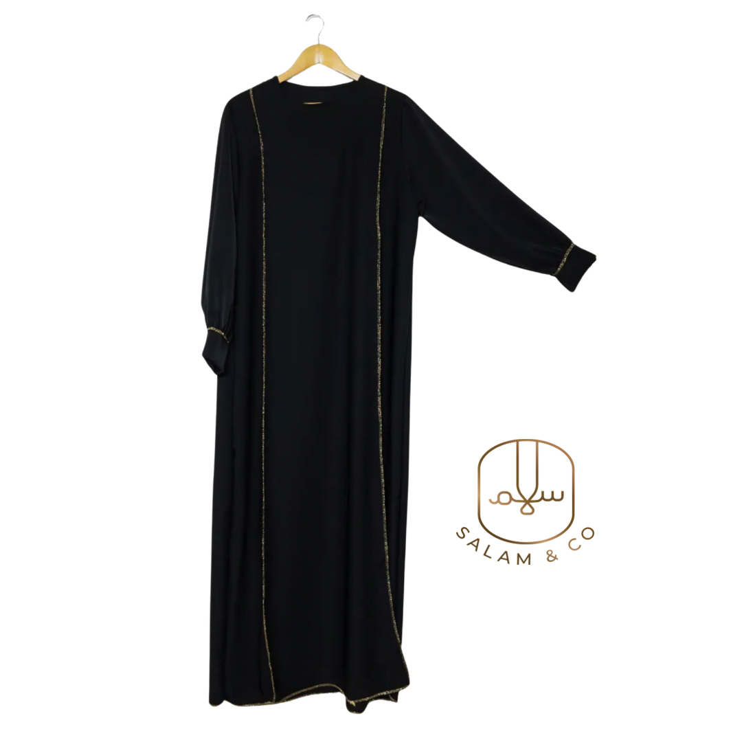 Gold Trim Abaya