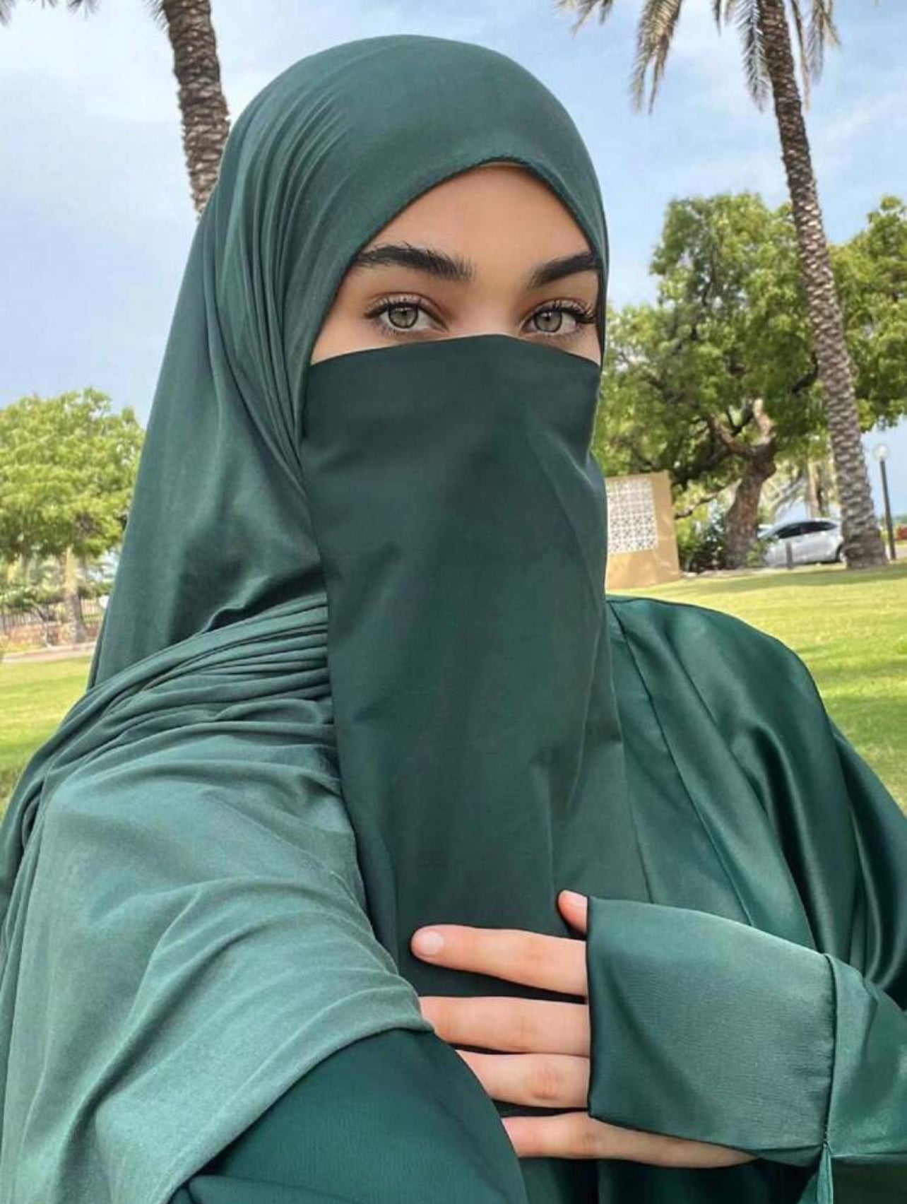 SINGLE HALF NIQAB - lightweight breathable