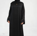 Gold Trim Textured Abaya