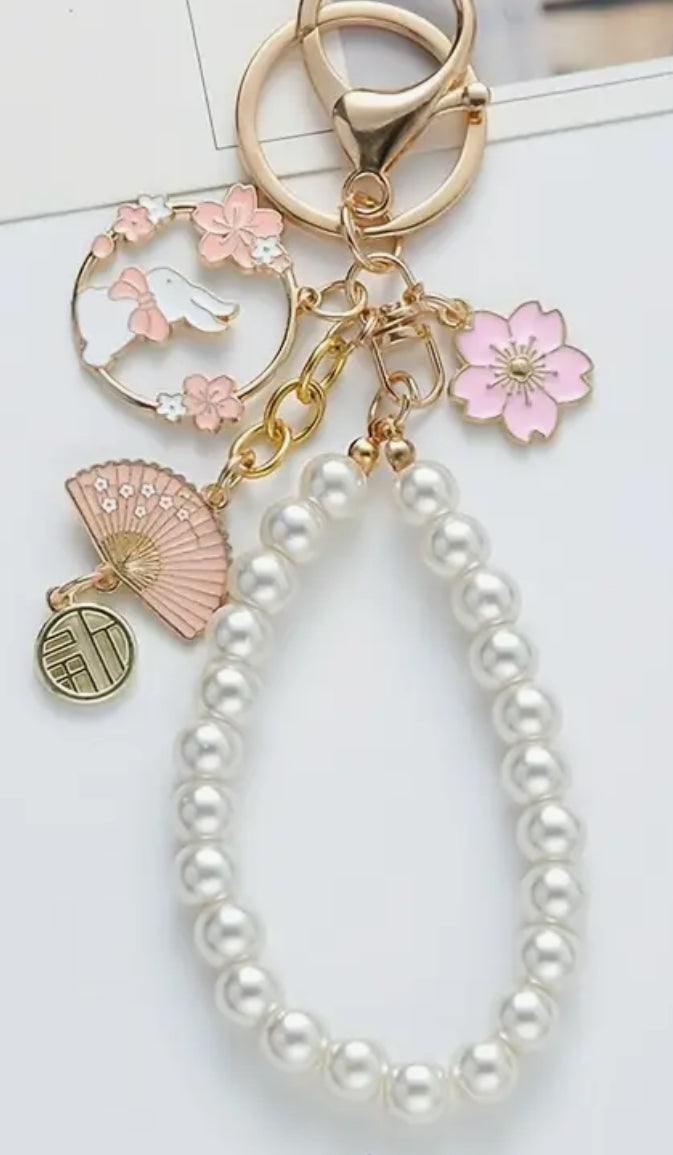 Pink Daisy Keychain