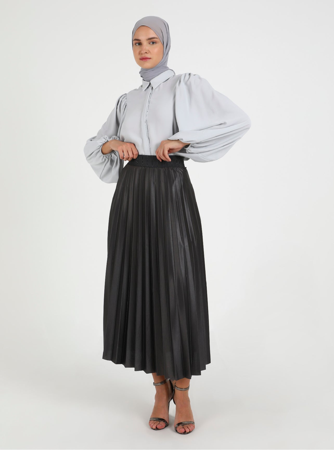 Pleated Maxi Skirt