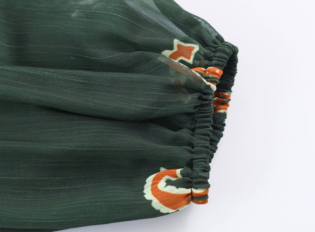 The Emerald Paisley Tiered Dress