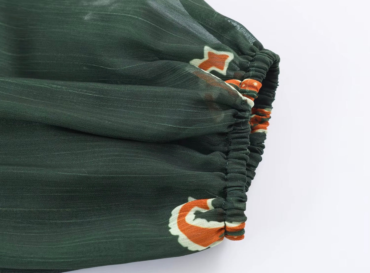 The Emerald Paisley Tiered Dress