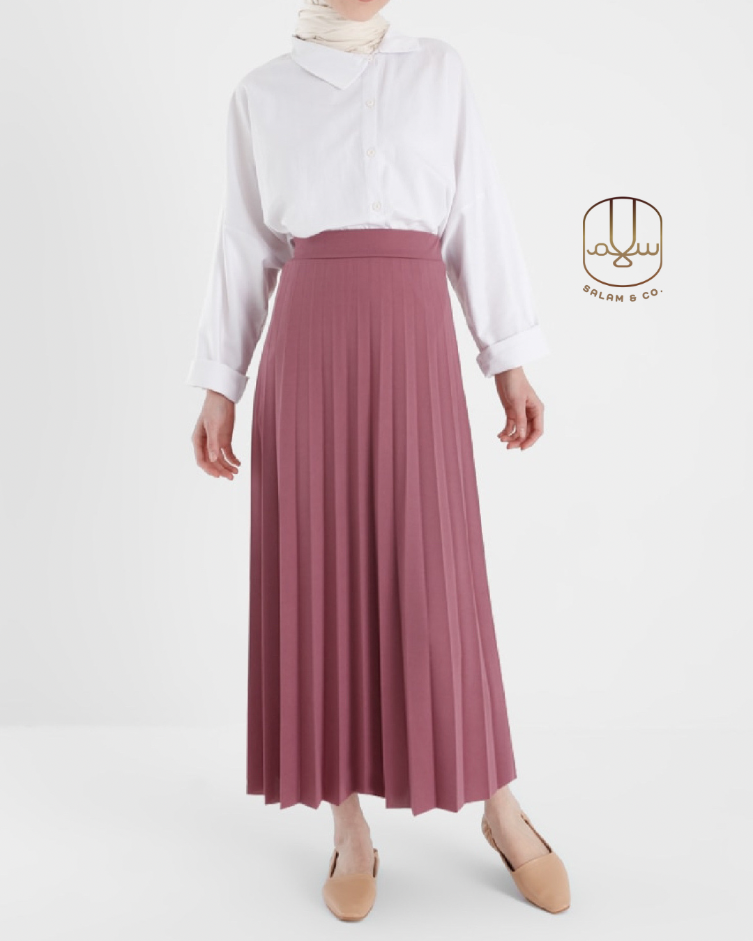 Pleated Maxi Skirt