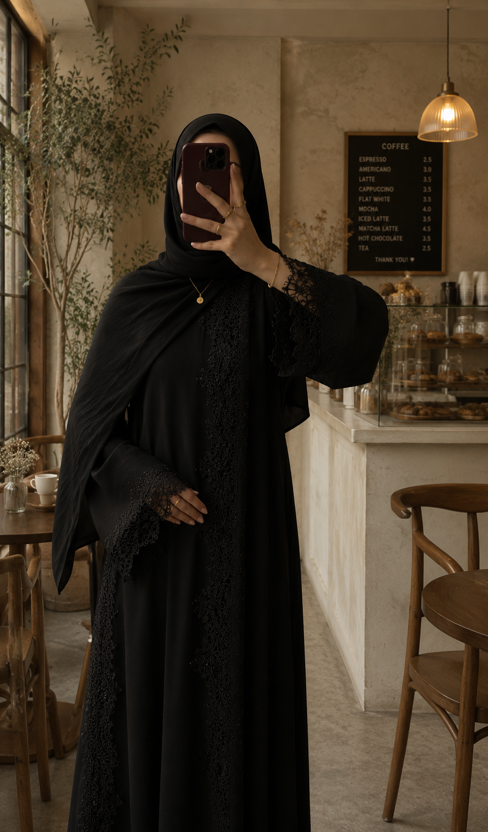 The Andalus Lace Abaya - Salam Fashion