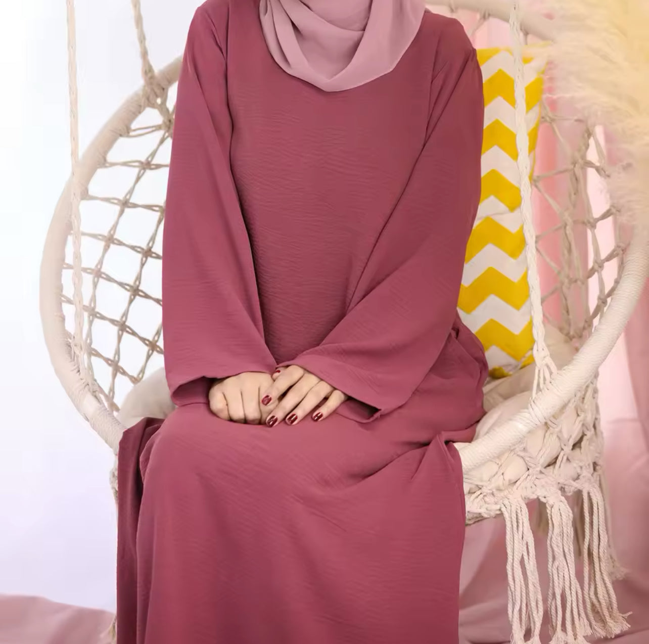Lightweight Crepe Abaya with Pockets