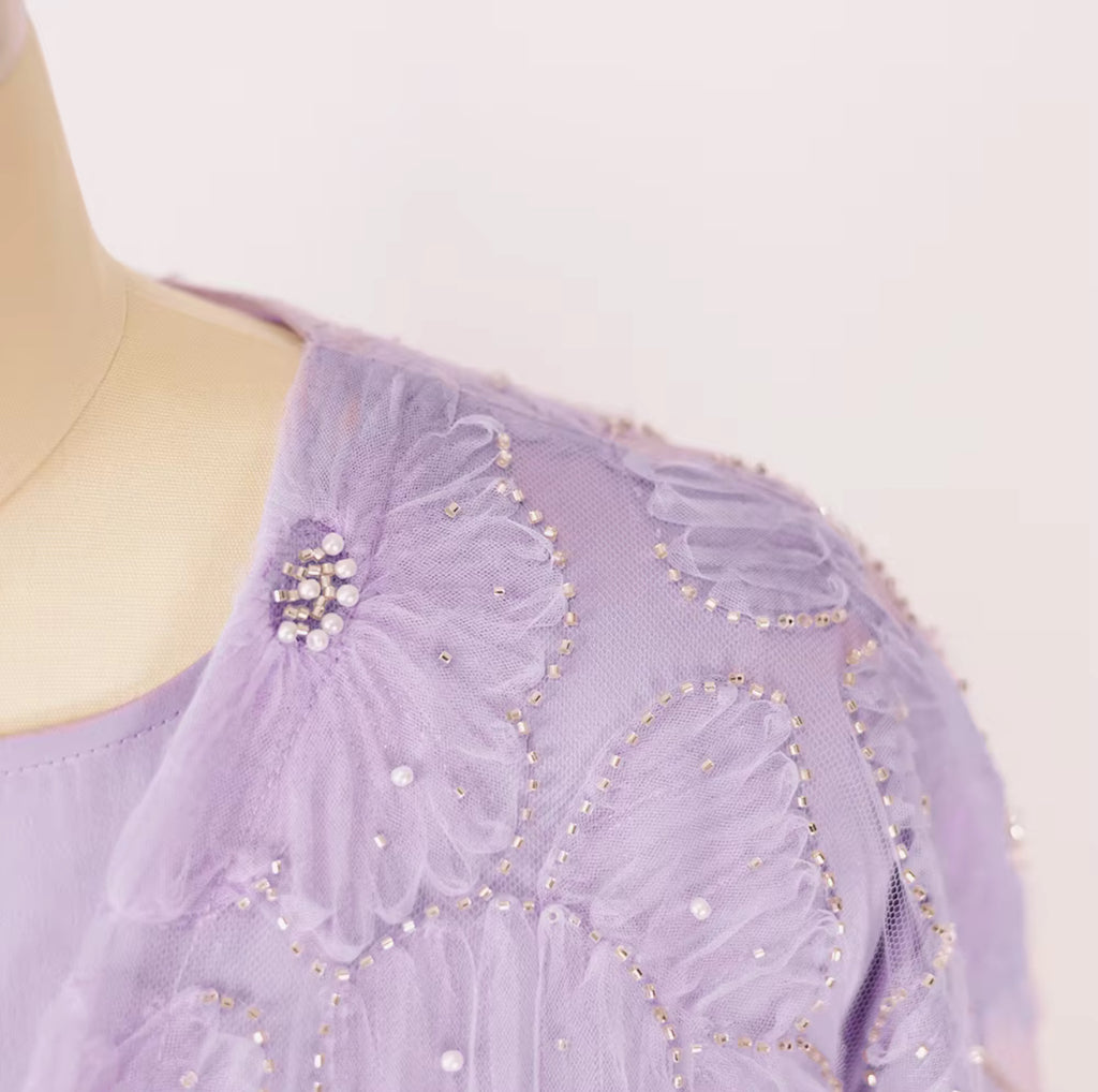 Floral Embellished Abaya Set