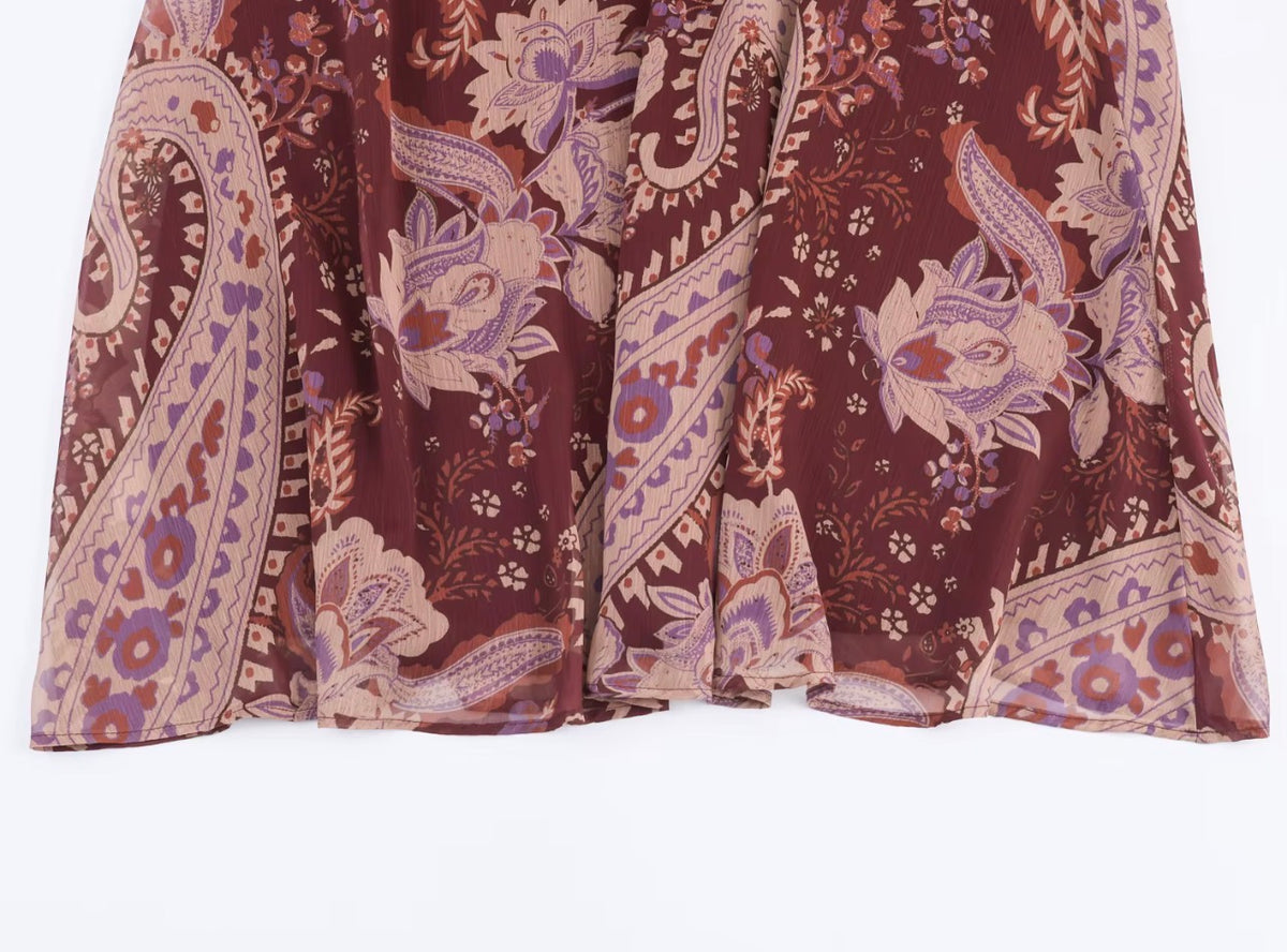 The Amara Floral Pleated Dress