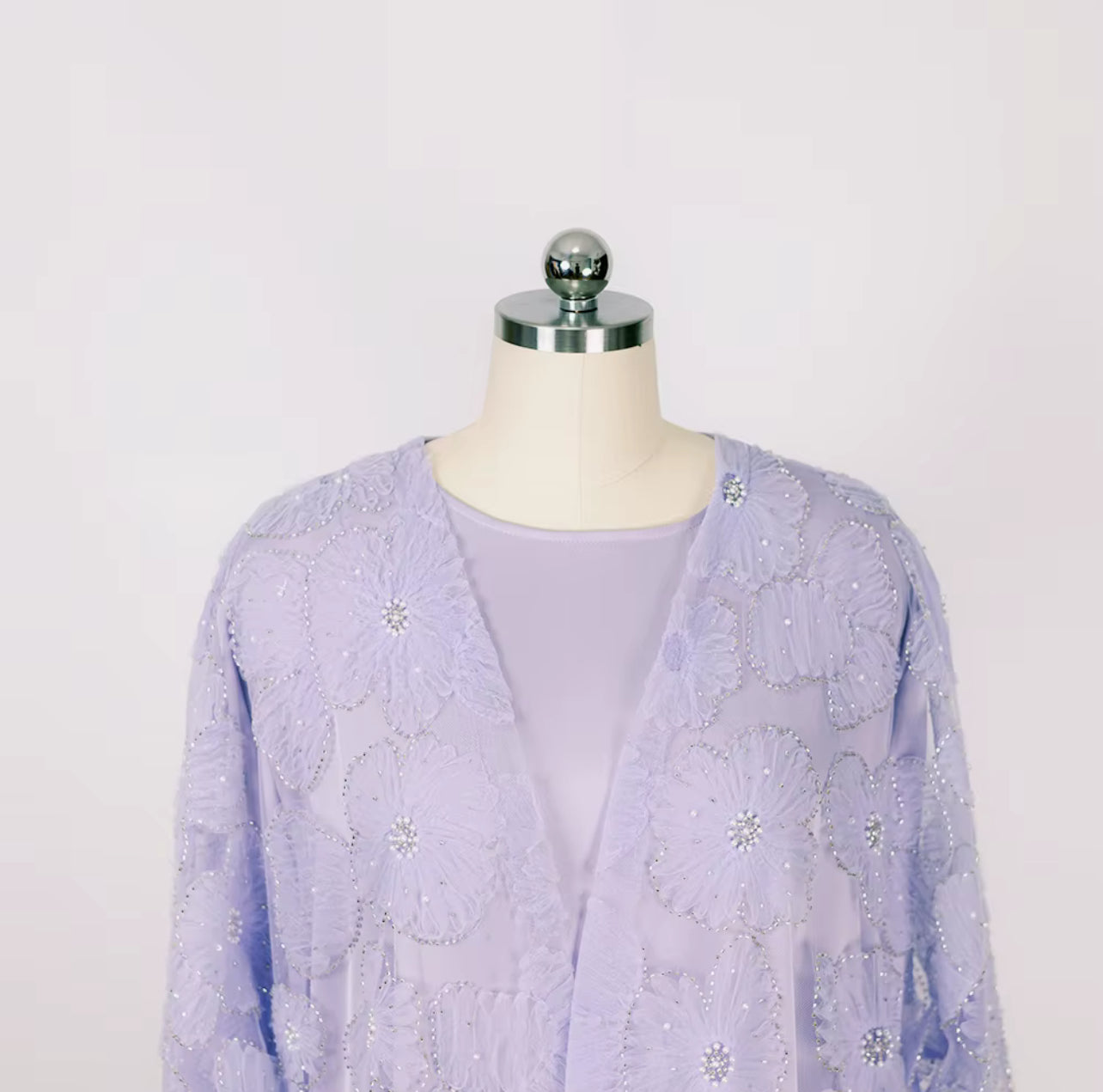 Floral Embellished Abaya Set