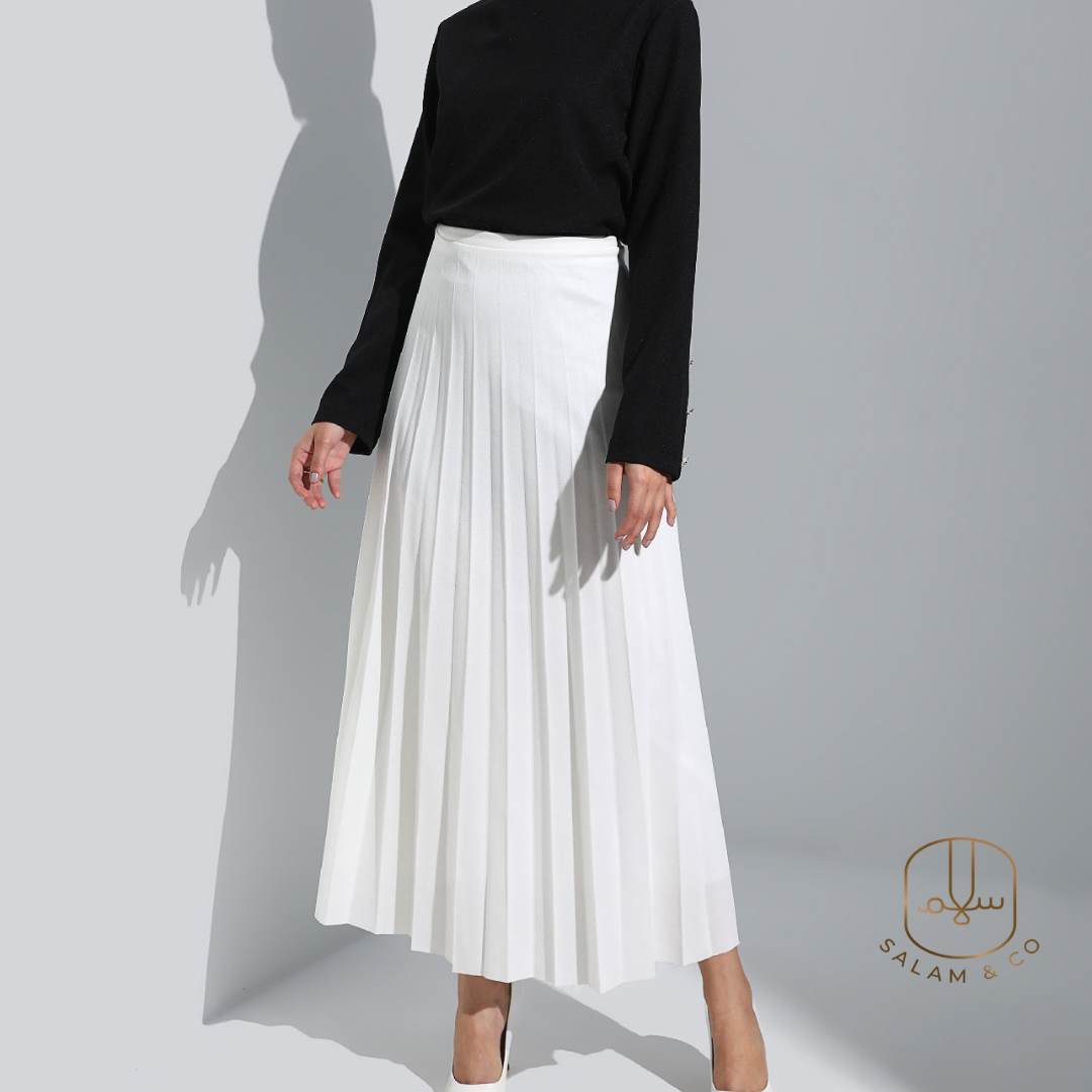 Pleated Maxi Skirt