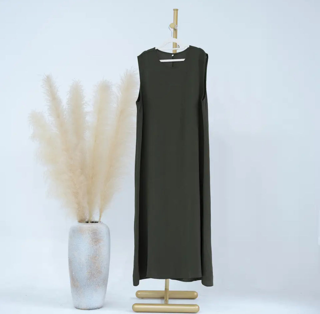 ARMY GREEN INNER ABAYA SLIP