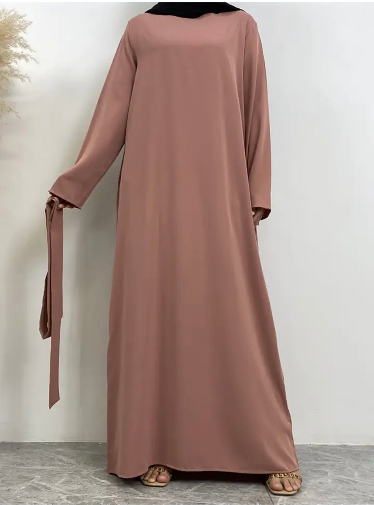 Classic Closed Abaya - Rose Pink - Salam Fashion