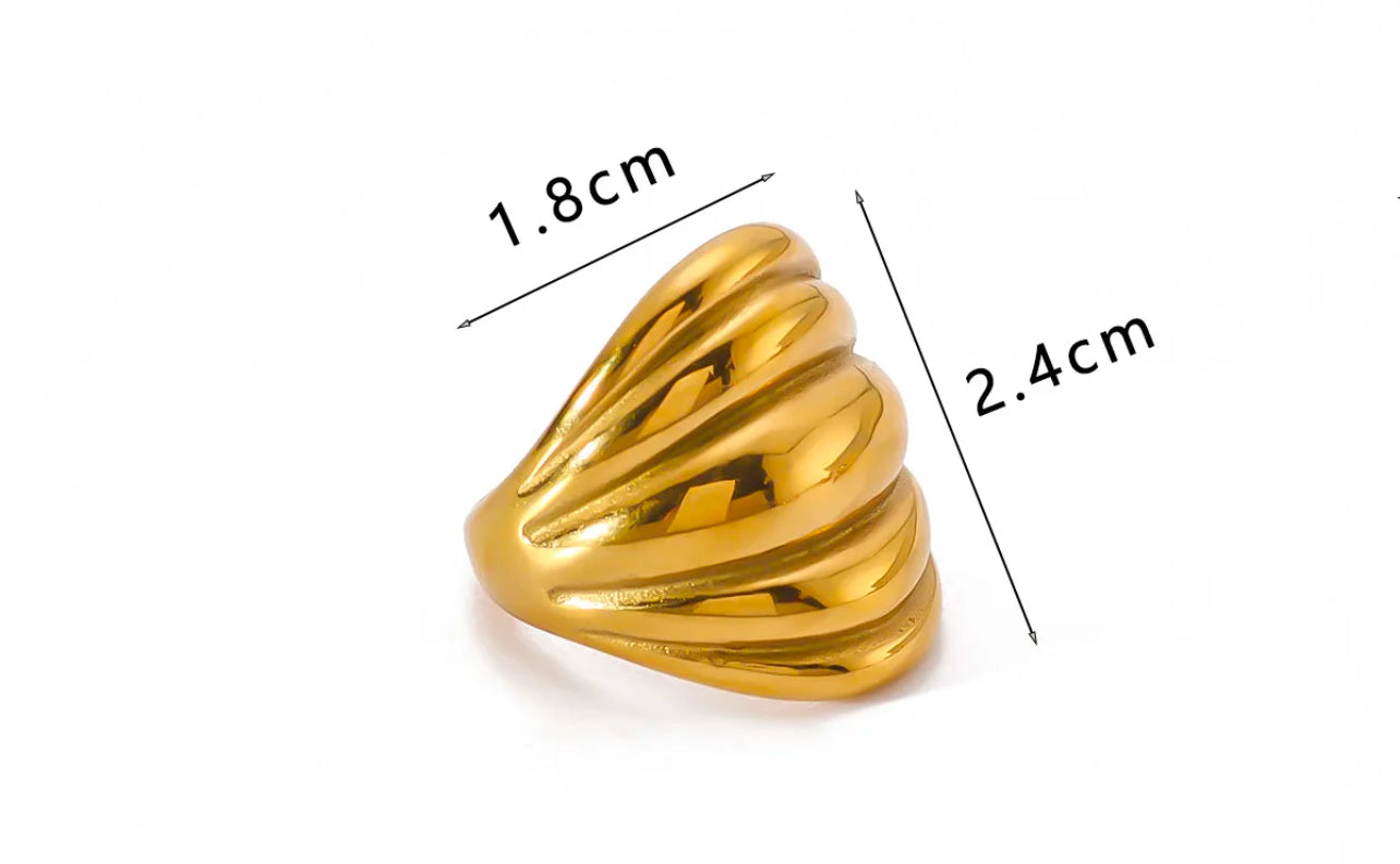 Chunky 18K Gold Plated Rings