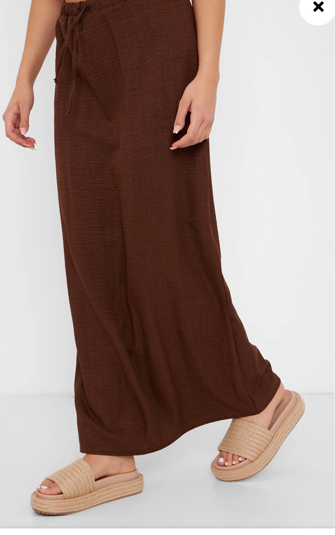 Linen Blend Maxi Skirt