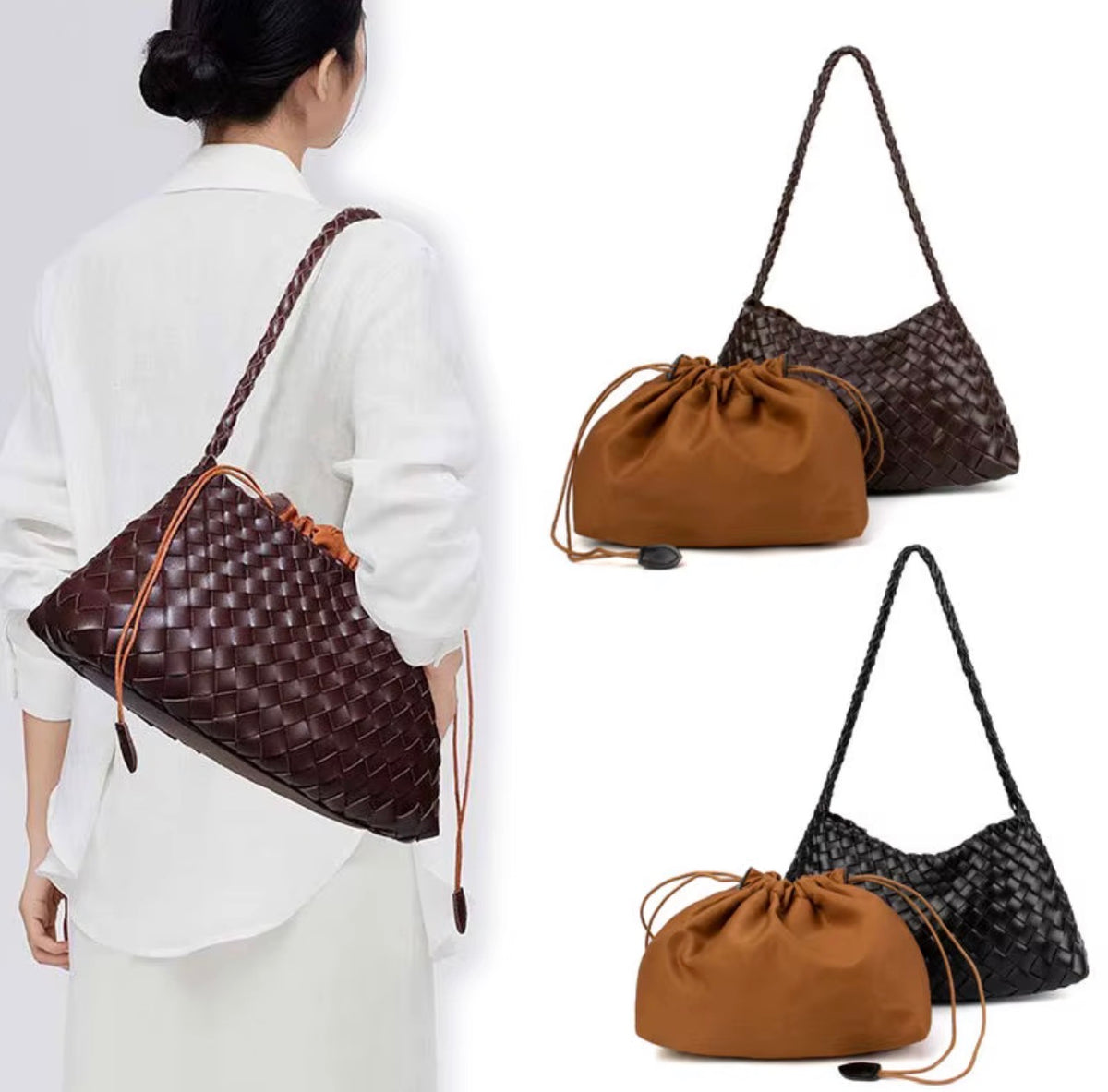 Nahla Woven Shoulder Bag