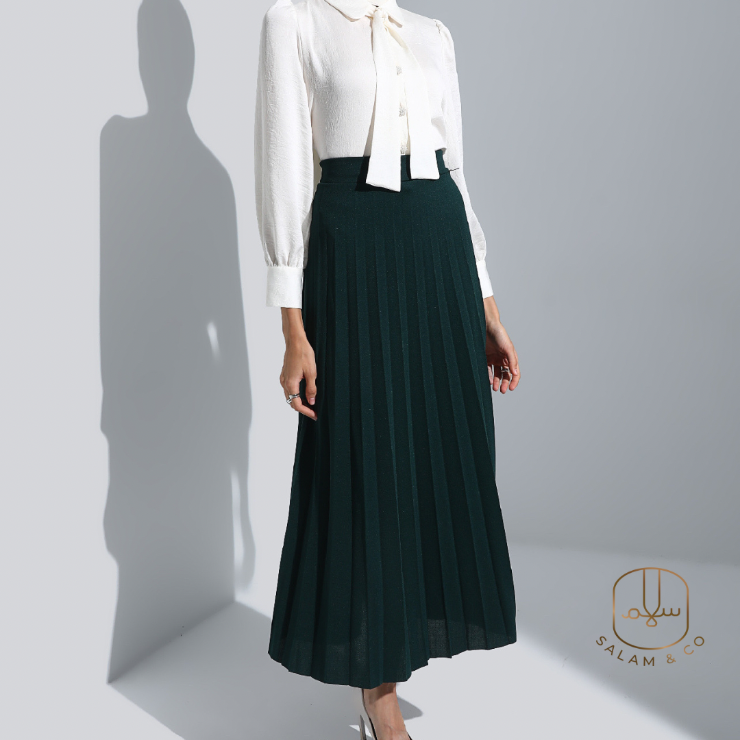 Pleated Maxi Skirt