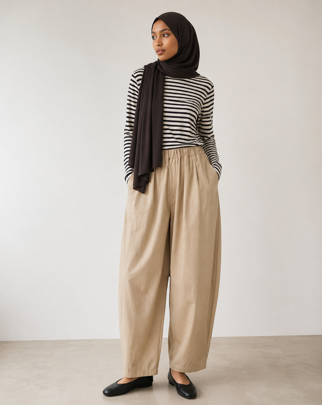 The Zeinah Cotton Barrel Pants - Salam Fashion