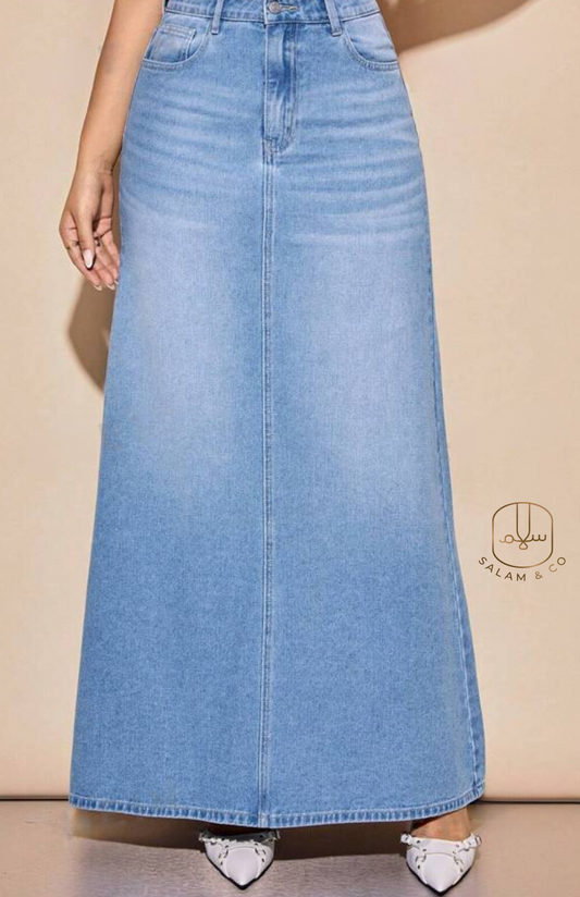 Denim Maxi Skirt