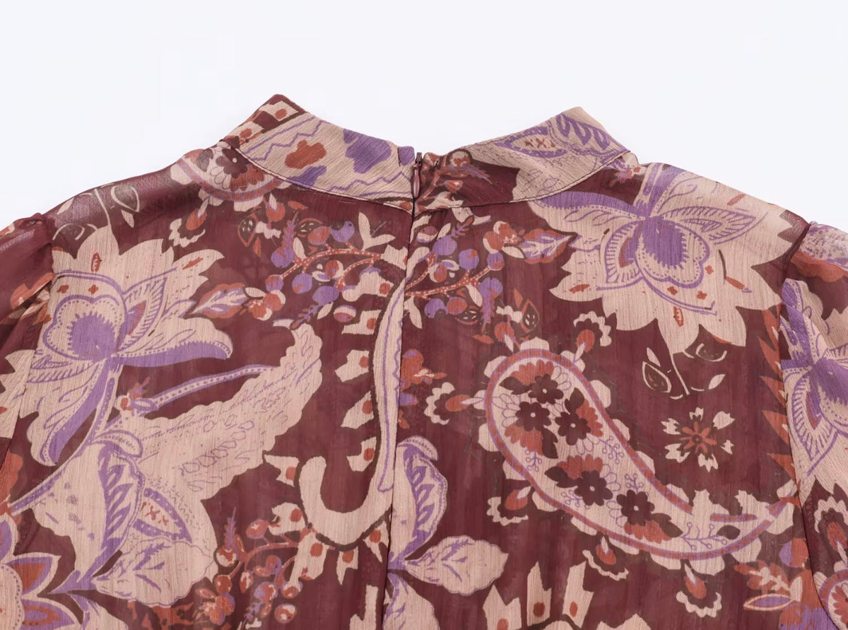 The Amara Floral Pleated Dress