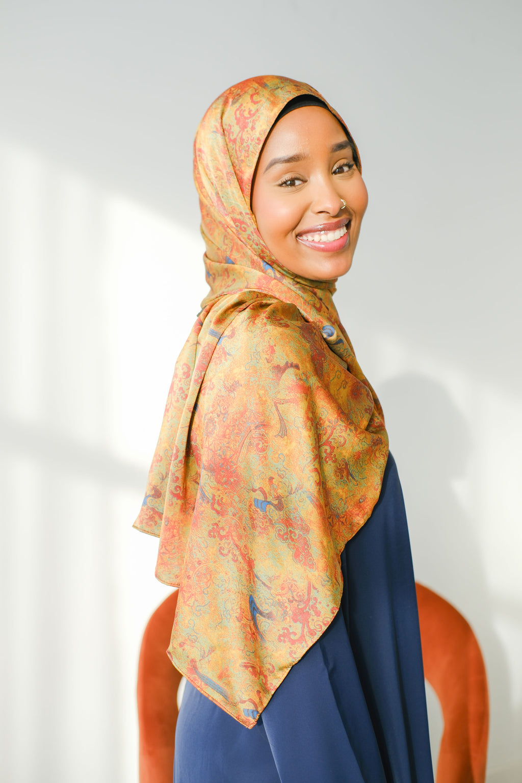 Classic Closed Abaya- Navy Blue - Salam Fashion