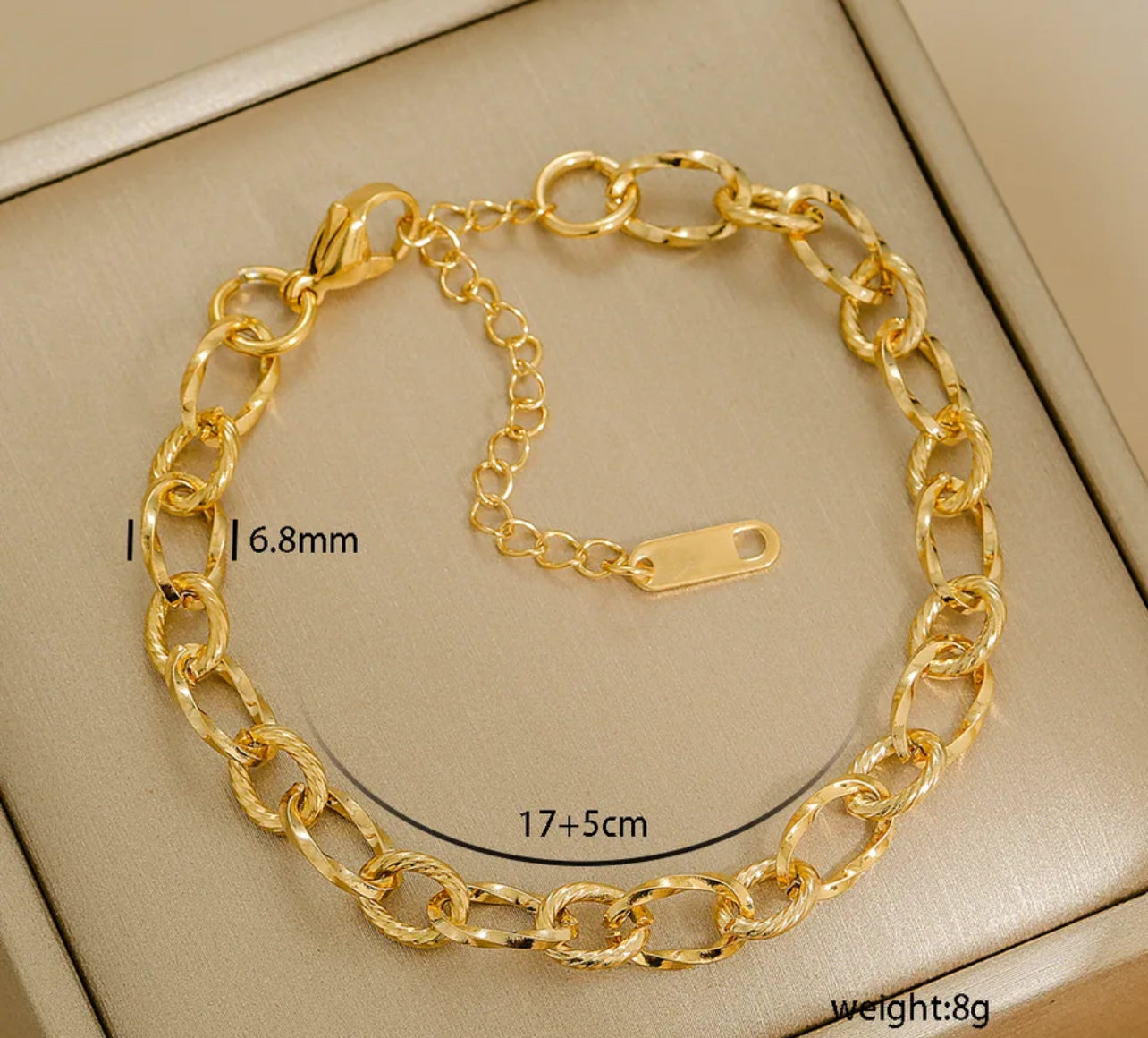 Chain Bracelet 18K Gold Plated