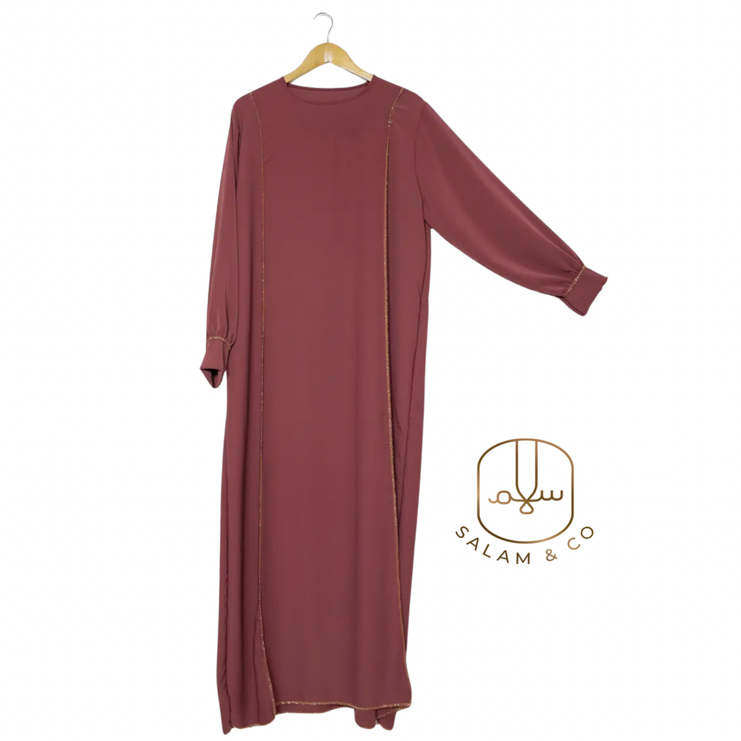 Gold Trim Abaya