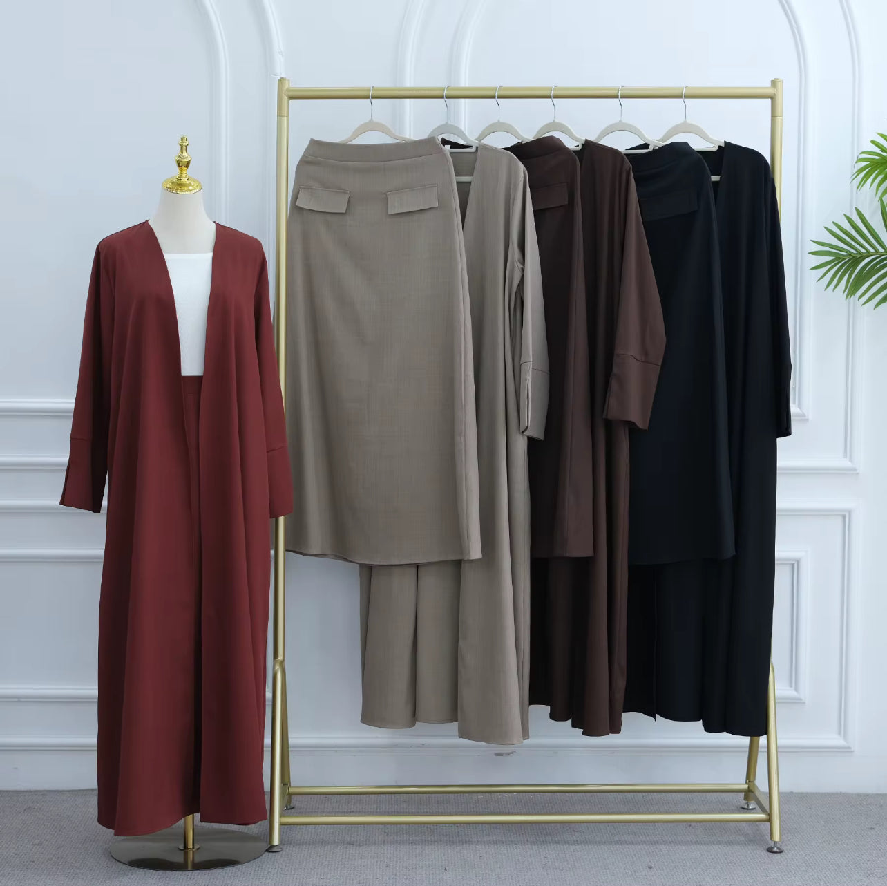 Luxe Minimalist Skirt & Abaya Set