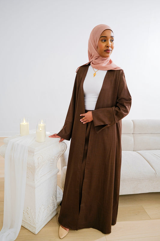 Luxe Minimalist Skirt & Abaya Set - Salam Fashion