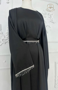 Crystal Beaded Abaya - Salam Fashion