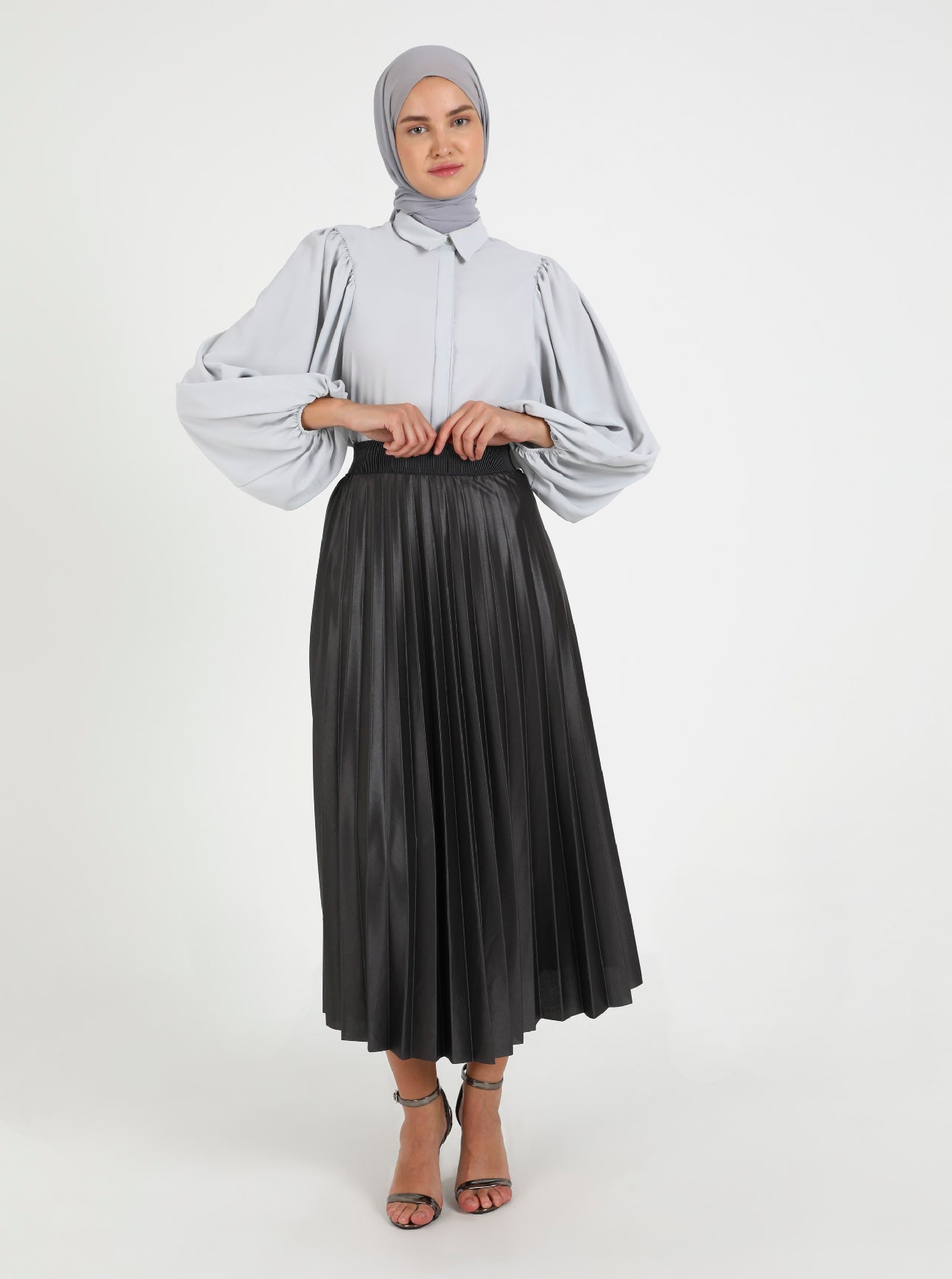 Pleated Maxi Skirt