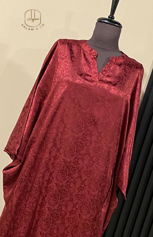 Burgundy Kaftan - Salam Fashion