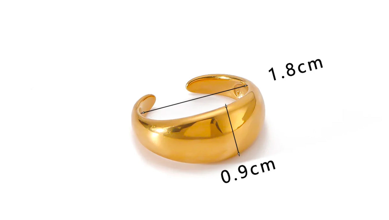 Chunky 18K Gold Plated Rings