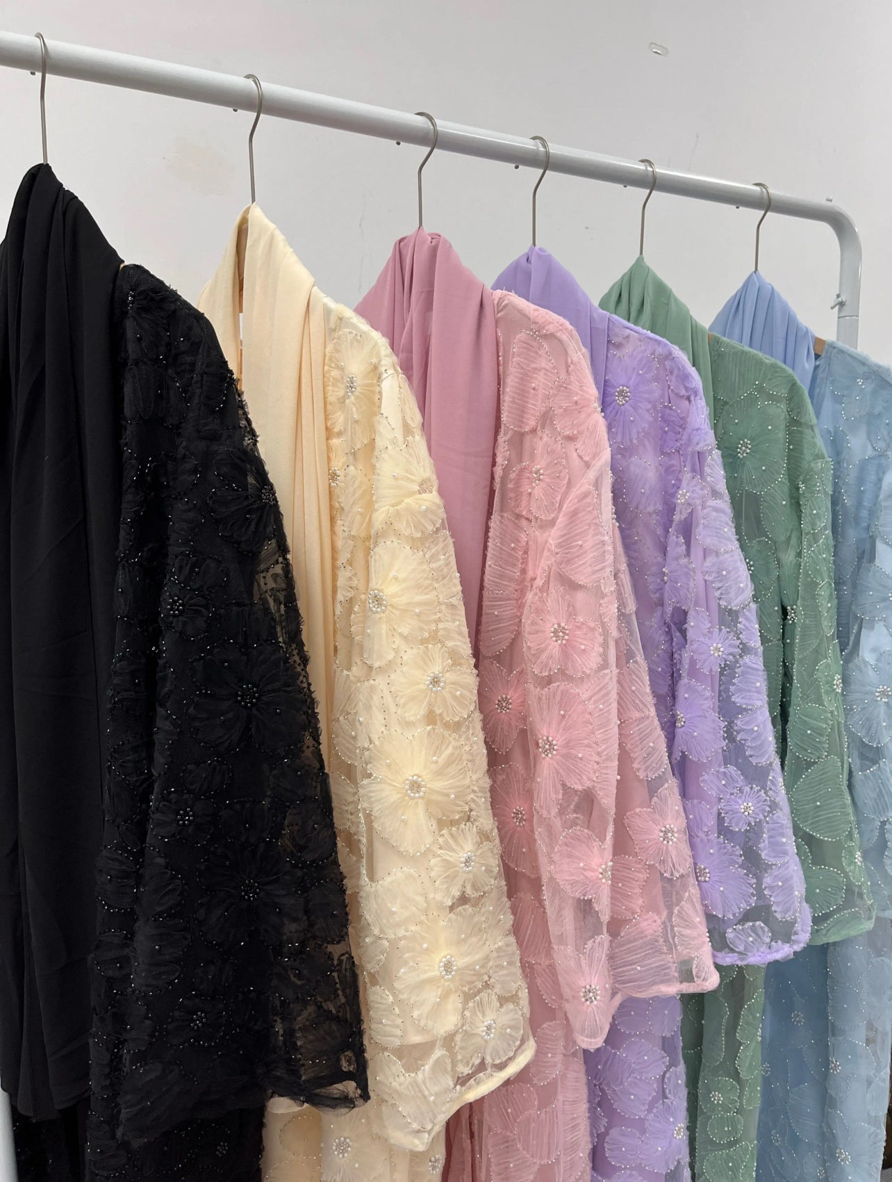 Floral Embellished Abaya Set