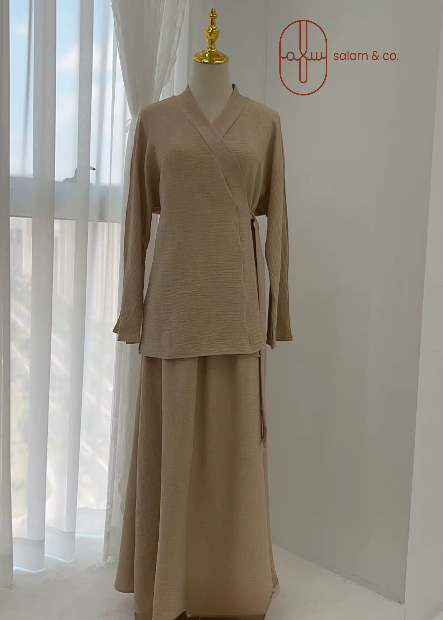 Kimono Style Co-ord -Maxi Skirt