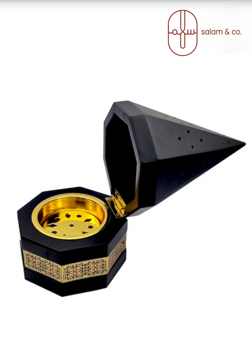 Bakhoor Incense Burner with metal engraving - Salam Fashion