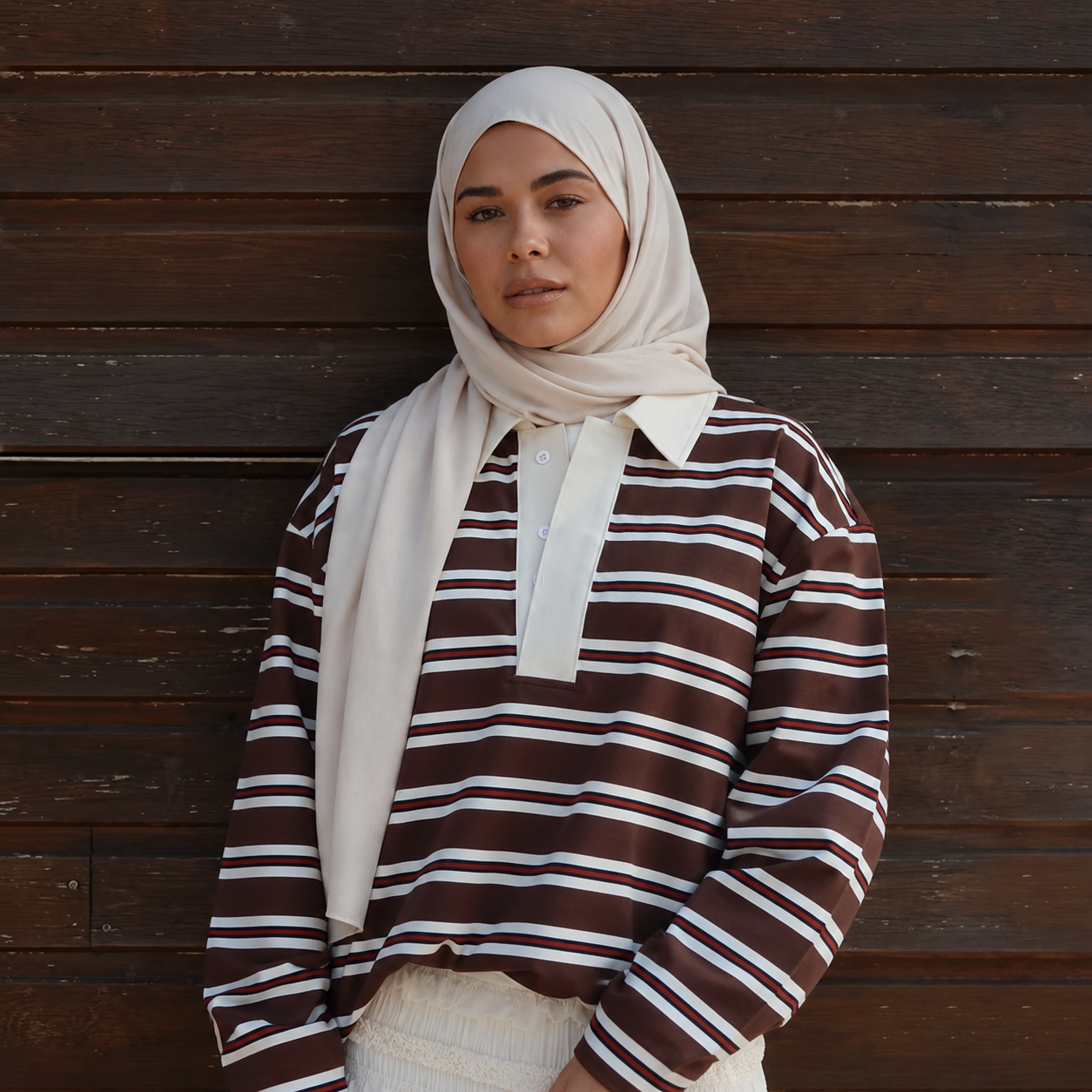 Riviera Stripe Relaxed Rugby Top