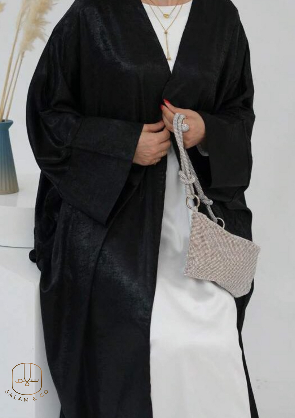 Velvet Kimono Abaya - Salam Fashion