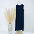 NAVY INNER ABAYA SLIP DRESS - SLEEVELESS - Salam Fashion