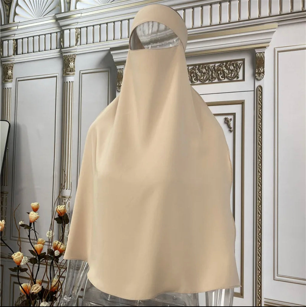 SINGLE LAYER NIQAB- Cream