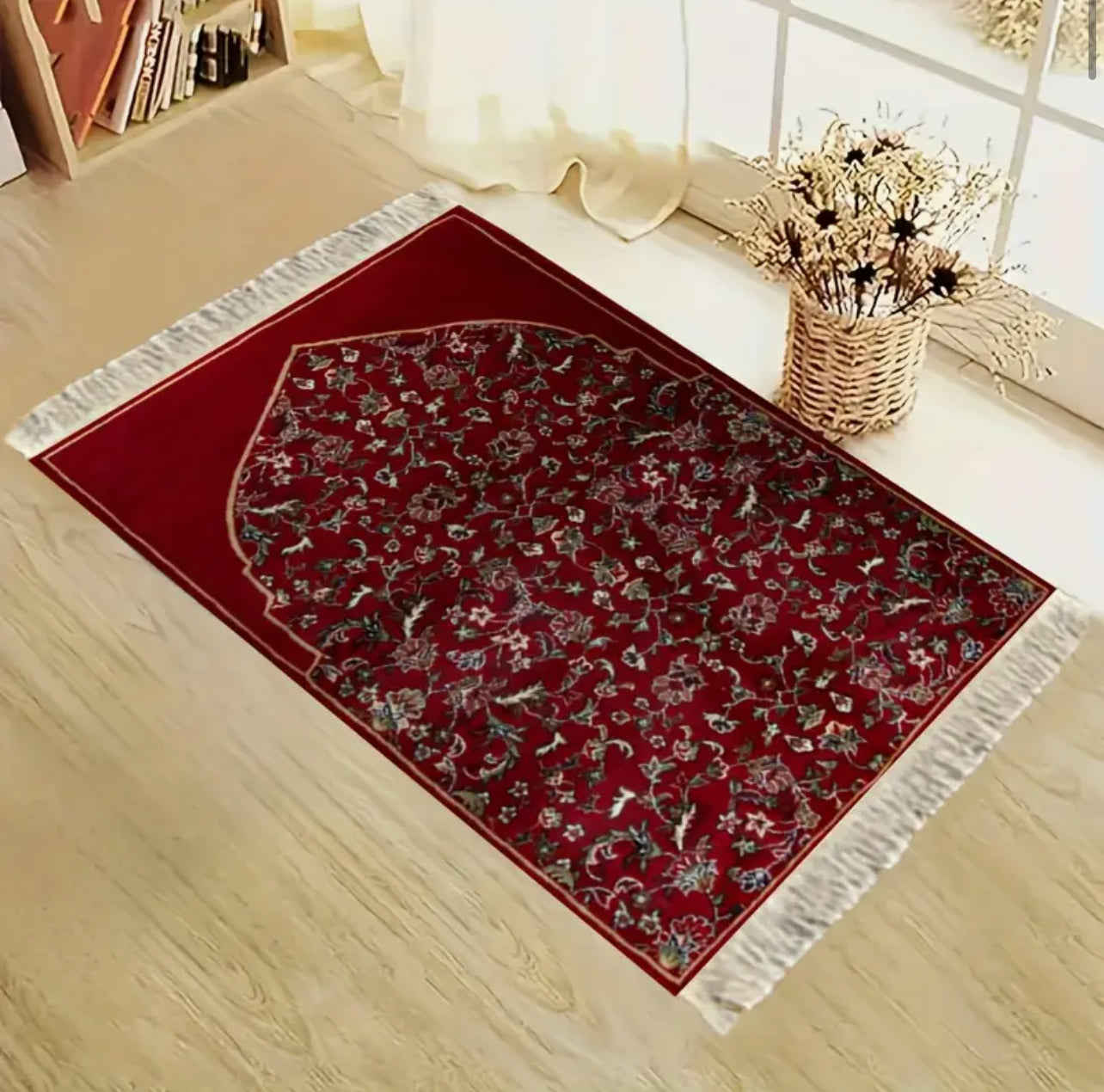 Floral Burgundy Prayer Mat