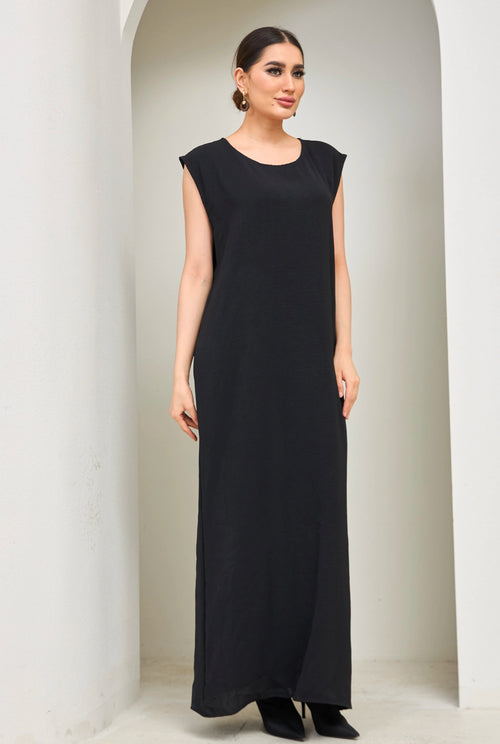BLACK INNER ABAYA SLIP - Salam Fashion